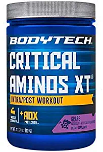 BodyTech Critical Aminos XT Intra/Post Workout Grape Supports Muscle Recovery (11.3 Ounce Powder)