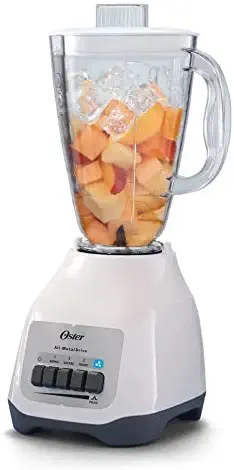 Oster 3 Speed Blender with Pulse - All Metal Drive System - Ice Crushing Blades - Black and White Color (White)