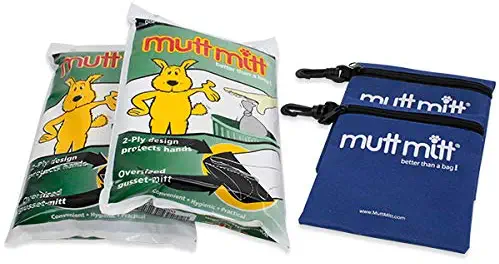 Mutt Mitt Dog Waste Pick Up Bag, 200 Count with 2 Free Carry Pouches