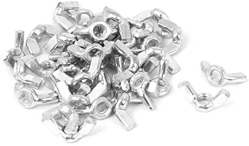 20 Pack 3/8" Wing Nuts Zinc Plated Fasteners Parts 3/8"-16 Inches Butterfly Nut