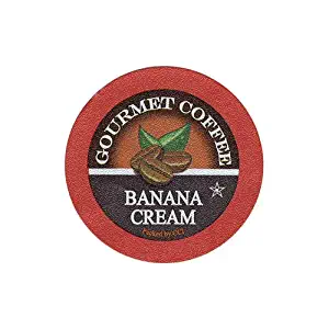 Banana Cream Flavored Gourmet Coffee, 100 Single Serve Cups