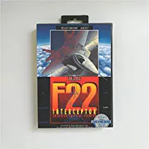 Game Card F22 Interceptor - USA Cover With Retail Box 16 Bit MD Game Card for Sega Megadrive Genesis Video Game Console