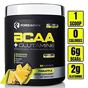 Forzagen Bcaa Powder + Glutamine - Bcaa Amino Acids With Electrolytes Keto Friendly And Essential Amino Acids Supplements | Post Workout Recovery Drink. (PINEAPPLE)