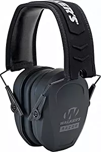 Walker Razor Slim Passive Range Earmuff - Ultra Low-Profile Earcups - Black