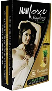 Man Force More Long Lasting Extra Dotted Condoms - 10 Condoms