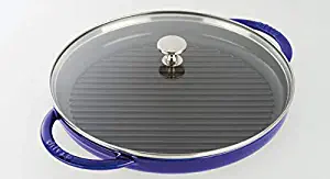 Staub Cast Iron 10-inch Round Steam Grill - Dark Blue