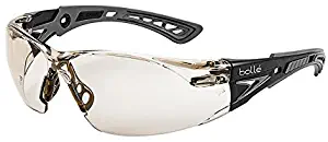 Bollé Safety 40209, Rush+ Safety Glasses Platinum, Black & Grey Frame, CSP Lenses