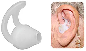 Earmold Silicone Fin Earbud Ear-Mold Earpods for Surveillance Earpieces Two-Way Radios (Pair)