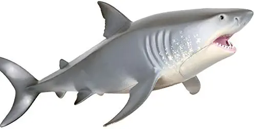 Gemini&Genius Megalodon Great White Shark Tier Shark Sea Monster Ocean Animal Toy Figurine Model Action Figure Ocean Sea Life Marine Animals Educational and Role Play Toys (Great White Shark)