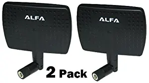 Alfa 2.4HGz WiFi Antenna - 7dBi RP-SMA Panel Screw-On Swivel for Netwrok Adaptors - Also Works for 3DR Solo Drone, DJI Phantom 3 Drone, Yuneec Typhoon H ST16 Controller, adds Range