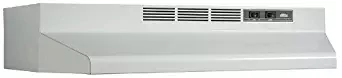 Broan F403601 Two-Speed Four-Way Convertible Range Hood, 36-Inch, White