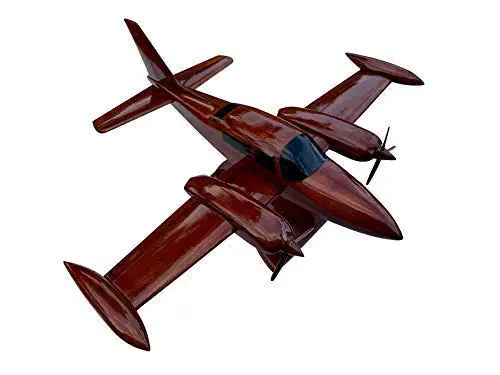 Cessna 310 Mahogany Wood Desktop Aircraft Model