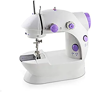 LIANTRAL Mini Sewing Machine, Portable Electric Crafting Mending Machine with 2-Speed Double Thread for Household Travel Beginner