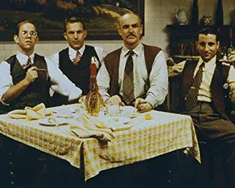 Sean Connery and Kevin Costner and Andy Garcia and Charles Martin Smith in The Untouchables in restaurant 16x20 Poster