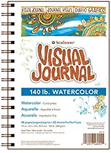 Strathmore 460-55 400 Series Visual Watercolor Journal, 140 LB Cold Press, 5.5"x8", 22 Sheets