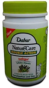 Dabur 2 X Naturecare Double Action Isabgol (2 X 100G) Triphala/Trifala + Ajwain (Bishop's Weed) Relief from Constipation & Gas