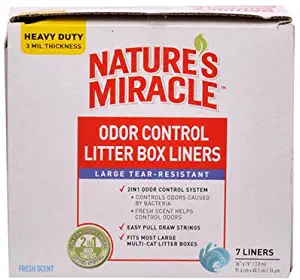 Nature's Miracle NM-5414 Odor Control Litter Box Liner - Large44; 7 Count