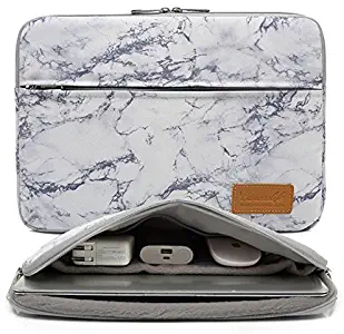 Canvaslife Marble Pattern 360 Degree Protective Waterproof Laptop Sleeve 15 Inch 15 Case and 15.6 Laptop Bag