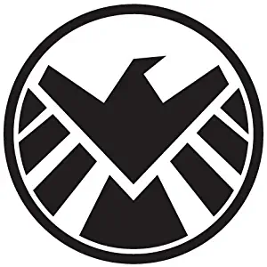 Agents of S.H.I.E.L.D. Logo 5" Shield Decal Sticker for Cars Laptops Tablets Skateboard - Black