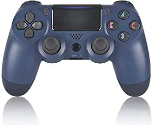 Game Controller for PS4 Wireless Gamepad for PS4/PS4 Pro/PC and Laptop with Vibration and Audio Function, Mini LED Indicator, High-Sensitive Controller with Anti-Slip (Midnight Blue)