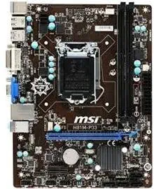 MSI Motherboard H81M-P33 Core i7 H81 LGA1150 DDR3 SATA PCI Express USB/VGA/DVI microATX Electronic Consumer Electronics