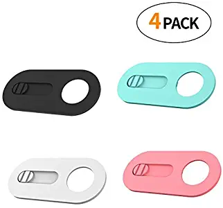 Webcam Cover Slide 4-Pack, 0.027 Inch Ultra Thin Camera Cover Slide for Laptop, Computer, Dell HP Lenovo Laptop, iMac, MacBook Pro, Smartphone, Colored Webcam Privacy Cover Protect Privacy