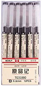 Gel Ink Pen Extra fine point pens Ballpoint pen 0.35mm Black For japanese Office School Stationery Supply 12 Packs