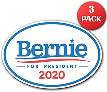 Adelia Co 6.5" x 4.5" Bernie Sanders for President Oval Bumper Sticker Decal - 2020 United States Presidential Election Candidate GOP (3)
