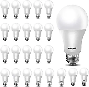 24 Pack A19 LED Light Bulb,60 Watt Equivalent, Daylight 5000K, E26 Medium Base, Non-Dimmable LED Light Bulb,UL Listed