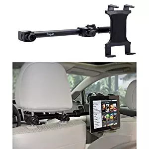 Premium Car Headrest Tablet Mount Backseat Holder Stand {Multi Passenger} Works with All Tablets - Apple iPad PRO Air Mini Samsung Tab A E S4 w/Anti-Vibration Swivel Cradle (7-15 inch displays)