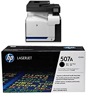 HP LaserJet Pro 500 color MFP M570dn and Black Toner Bundle