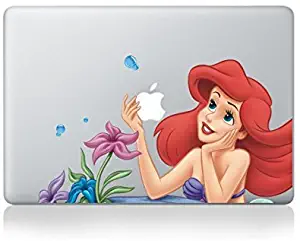 Mermaid Cartoon Character Decal Sticker for MacBook Laptop Air Pro Retina Cool Disney Kids Fun Cute Girly Adorable Awesome Movies Mermaids Pretty