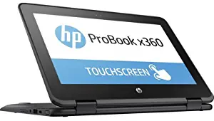 HP X360 ProBook G1 11.6-inch Touchscreen 2-in-1 Convertible Laptop PC (Intel Dual Core N3350 1.1GHz, 4GB RAM, 128GB SSD, HDMI, Bluetooth, Webcam, WiFi, Windows 10 Professional) Black