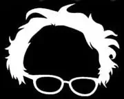 Bernie Sanders Laptop Logo White Decal Vinyl Sticker|Cars Trucks Vans Walls Laptop| White |5.5 x 4.5 in|LLI491