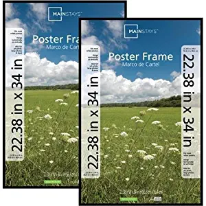 Classic Styles Mainstays Decor 22x34 Basic Poster & Picture Frame, Black, Set of 2 by Mainstays Decor