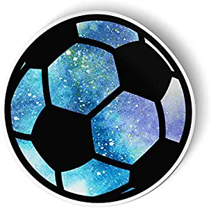 Squiddy Soccer Ball Cute Galaxy - Vinyl Sticker Decal for Phone, Laptop, Water Bottle (3" Tall)