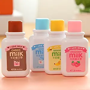 TTKB.HH 4PCS Milk Bottle Style Correction Tape (Random Color)