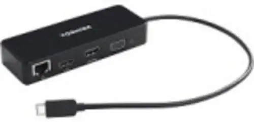 Toshiba USB-C to HDMI/VGA Travel Adapter - for Notebook - USB Type C - 2 X USB Ports - 1 X USB 3.0 - Network (RJ-45) - HDMI - VGA - Wired