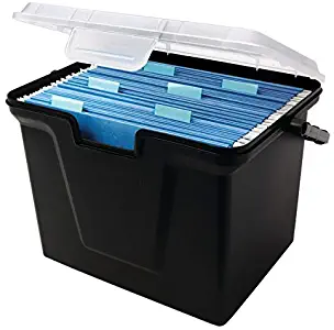 Office Depot 30% Recycled Portable File Box, 10 11/16in.H x 14 11/16in.W x 10 3/8in.D, 50649