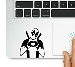 Deadpool Making Heart MacBook Trackpad Laptop Vinyl Decal Sticker Compatible with MacBook Retina, MacBook Air, MacBook Pro Wicked Decals