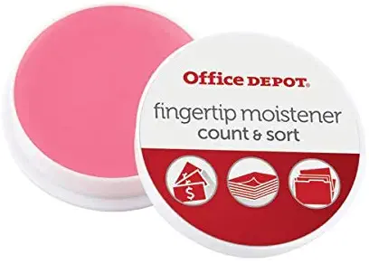 Office Depot Brand Fingertip Moisteners, 10 Grams, Pink, Pack of 3