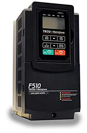 Teco Variable Frequency Drive, 20 HP, 230 Volts 3 Phase Input, 230 Volts 3 Phase Output, NEMA 1, F510-2020-C3-U, Fan & Pump Duty VFD Inverter for AC motor control