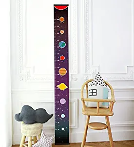 Chaeum Children's Height Growth Chart Measure Ruler Wall-Hanging Decor for Kids, Galaxy Styles
